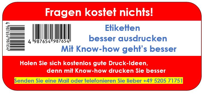 Etiketten besser drucken. Jetzt Kontakt aufnehmen