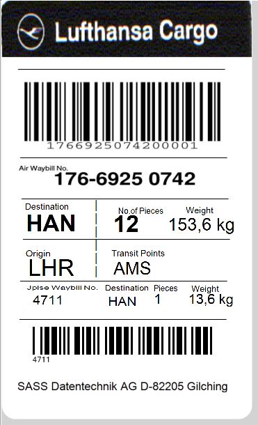 Barcode-Drucker für Luftfracht-Etiketten
