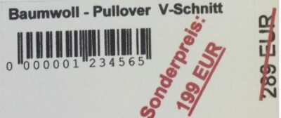 Bekleidungsetiketten Drucker f&uuml;r 2-farbig Waren-Anh&auml;nger