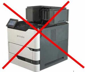 Laserdrucker sind als Belegdrucker ungeeignet, da diese zu viel Energie benötigen