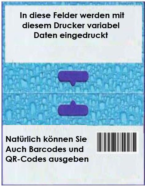 Blister-Karten als T&uuml;tenverschl&uuml;sse mit Variablen bedrucken