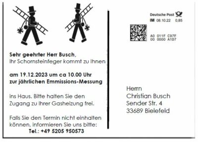 IDENTjet personifizieren Ihre Postkarten mit Datamatrix-Code 