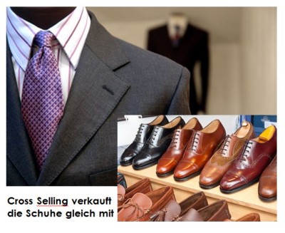 Cross Selling verkauft die Schuhe gleich mit