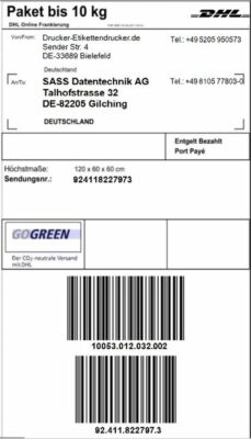 Drucker für DHL-Adress-Aufkleber 