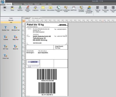 DHL-Etikettendrucker-Programm macht drucken ganz einfach