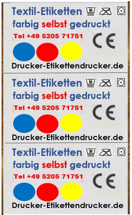 EPSON ColorWorks für farbige Textil-Etiketten,