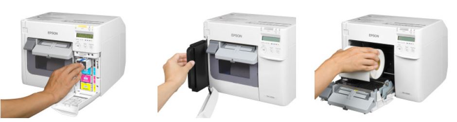 C3400 -Inkjet-Drucker verfügen über eine komfortable Handhabung des Druckmaterials.