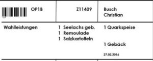 Etiketten für Patientenmahlzeiten in der Krankenhausküche schnell drucken