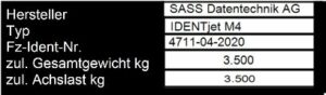 Typenschilderdruck aus Macintosh® mit dem mobilen Thermotransfer-Drucker