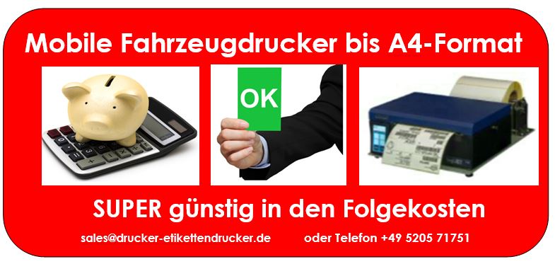 Fahrzeug-Drucker benötigen nur preiswertes Thermo-Papier