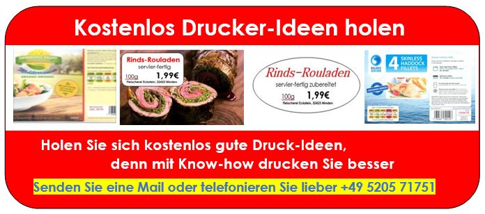 Feinkost-Etiketten als Selbstkleber und Tags