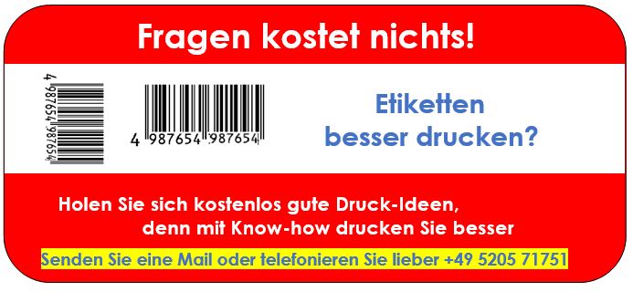 Etiketten besser drucken. Jetzt Kontakt aufnehmen