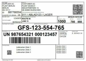 GTL VDA-4994 Label