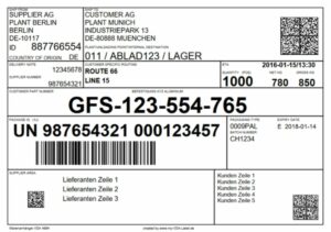 GTL VDA-4994 Label