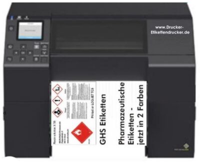 Gefahrstoff-Kennzeichnung mit farbigen Inkjetdrucker