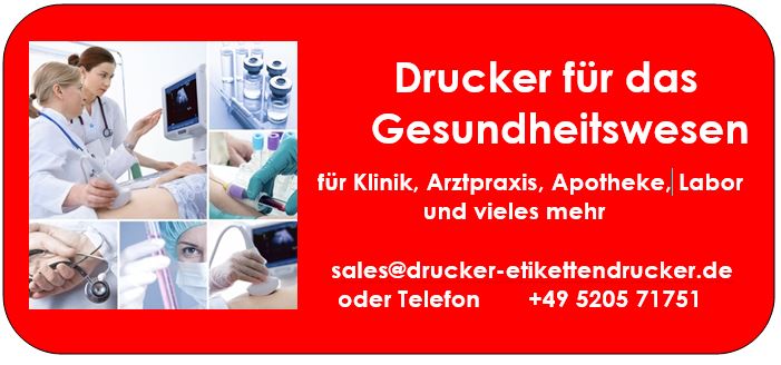 Etikettendrucker für Ihr Krankenhaus / Ihre Arzt-Praxis