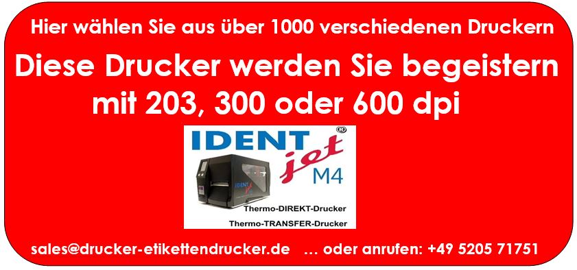 KLT-Druck. Die IDENTjet M4 werden Sie begeistern