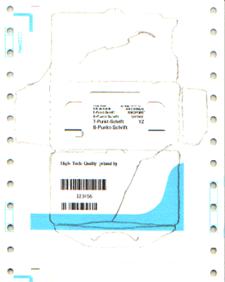 Als IP100-Alternative bedrucken SOLID F140 auch Karton im schwarz-weiß-Druck