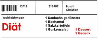 Klinik-Grossk&uuml;chendrucker mit 2 Farben erleichtern die Ausgabe am Band