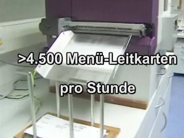 4.500 Essenleitkarten Ausdrucke pro Stunde
