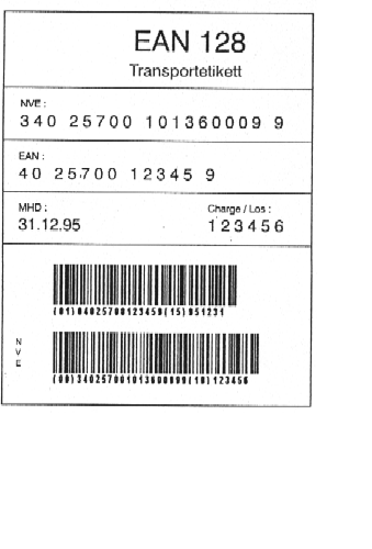Drucker für den GS1-128 Balkencode