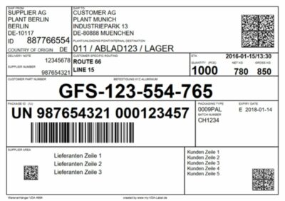 MICROPLEX SOLID T8 Etikettendrucker für GTL - VDA-Label 