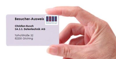 Namen-Schilder auf Plastikkarte drucken