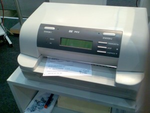 Matrixdrucker mit Einzelblatt-Einzug