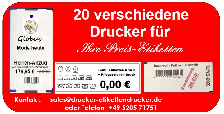 Preisetiketten - Drucker in großer Auswahl