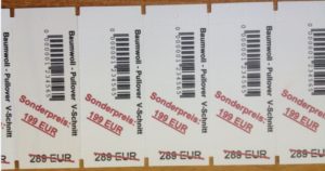Professionelle Inkjetdrucker für farbige Tags und Selbstkleber.