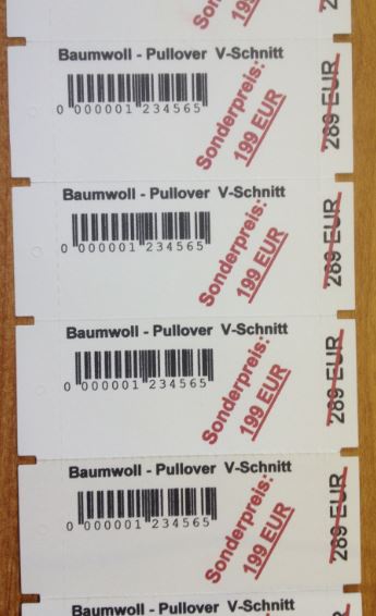 RFID-Preisetiketten für Textilien