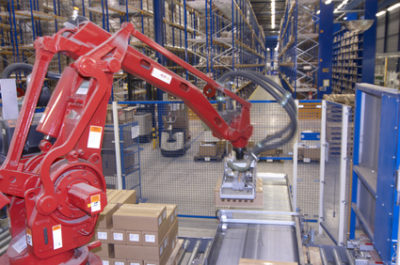 Industriedrucker am Roboter