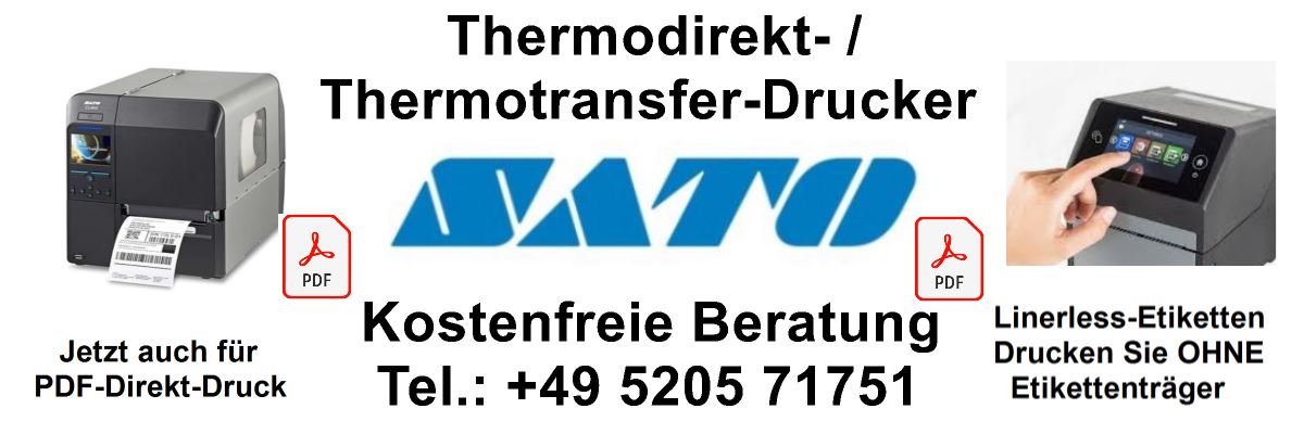 SATO-CL4NX PLUS sind durch das Linerless-Verfahren (drucken auf trägerlosen Etiketten) umweltfreundlich