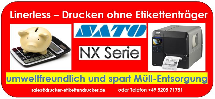 SATO-CL4NX PLUS drucken umweltfreundlich Linerless-Etiketten