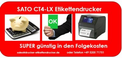 SATO CT4-LX arbeiten im Thermodirekt-Mode.