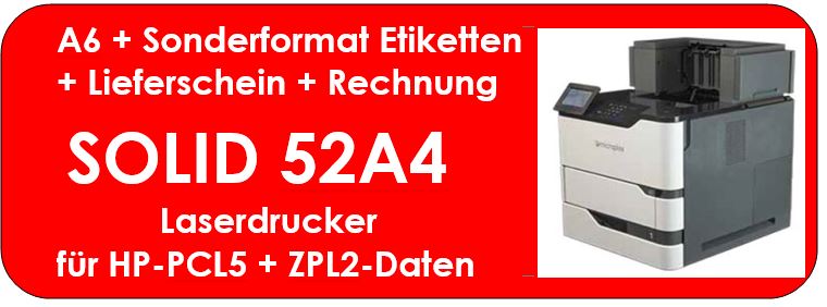Logistik-Dokumente mit SOLID 52A4 drucken