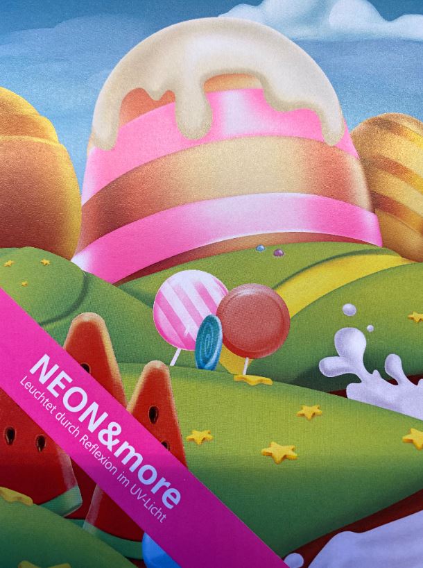 Drucker für Schokoladen-Banderolen bekommen Sie auch für Neon-Farben