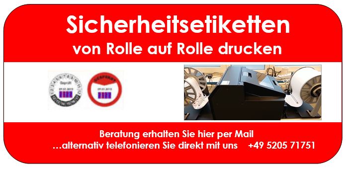 Sicherheitsetiketten drucken mit Farbdrucker