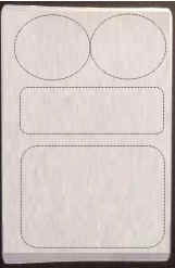 Sicherheitsetiketten drucken auf Formular-Satz