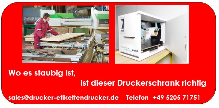 Staubschutz-Druckerschrank in den kein Staub