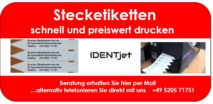 Stecketiketten-Drucker für Baumschulen und Pflanzenzucht-Betriebe