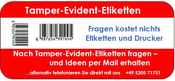 Tamper-Evident-Etiketten Perfekte Drucker um beste Etiketten zu drucken