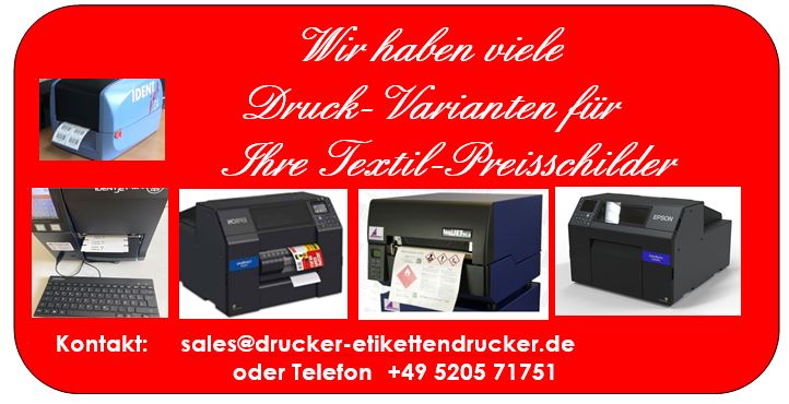 Textil-Preise drucken mit IDENTjet-Druckern