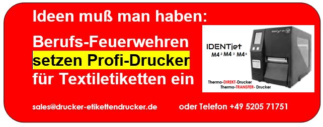 Textiletiketten für die Feuerwehr komfortabel drucken