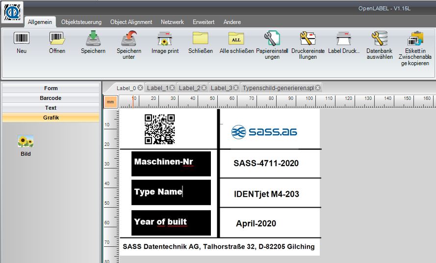Triangel-Etiketten gestalten Sie mit SASS OpenLABEL kostenlos