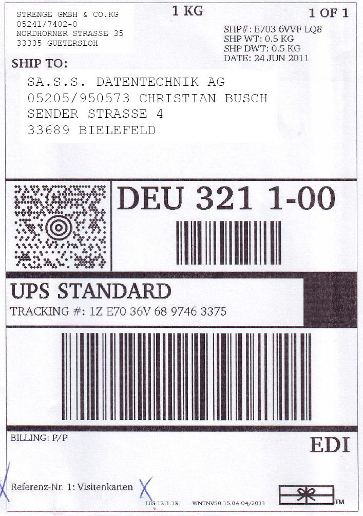 Versand-Drucker für Etiketten für Paketen und Päckchen