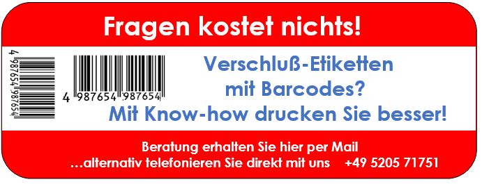 Verschlussetiketten drucken