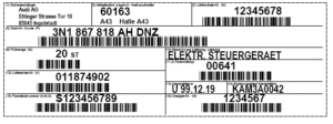 Zebra ZT420 KLT-Etiketten