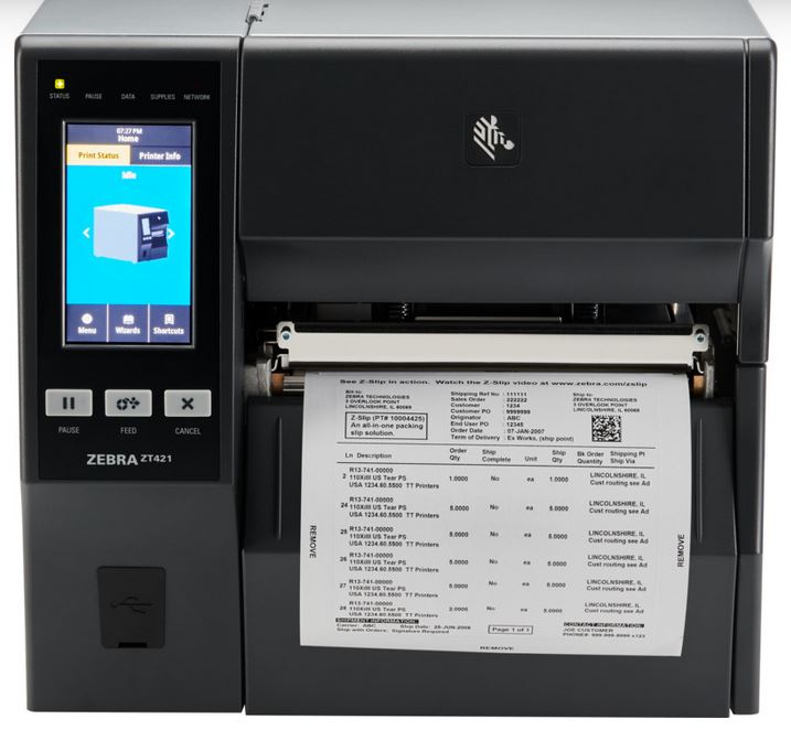 Zebra ZT421 Etikettendrucker sind Industrie-Drucker