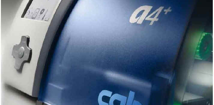 cab A4 Plus sind Etiketten-Drucker mit 203 dpi, 300 dpi